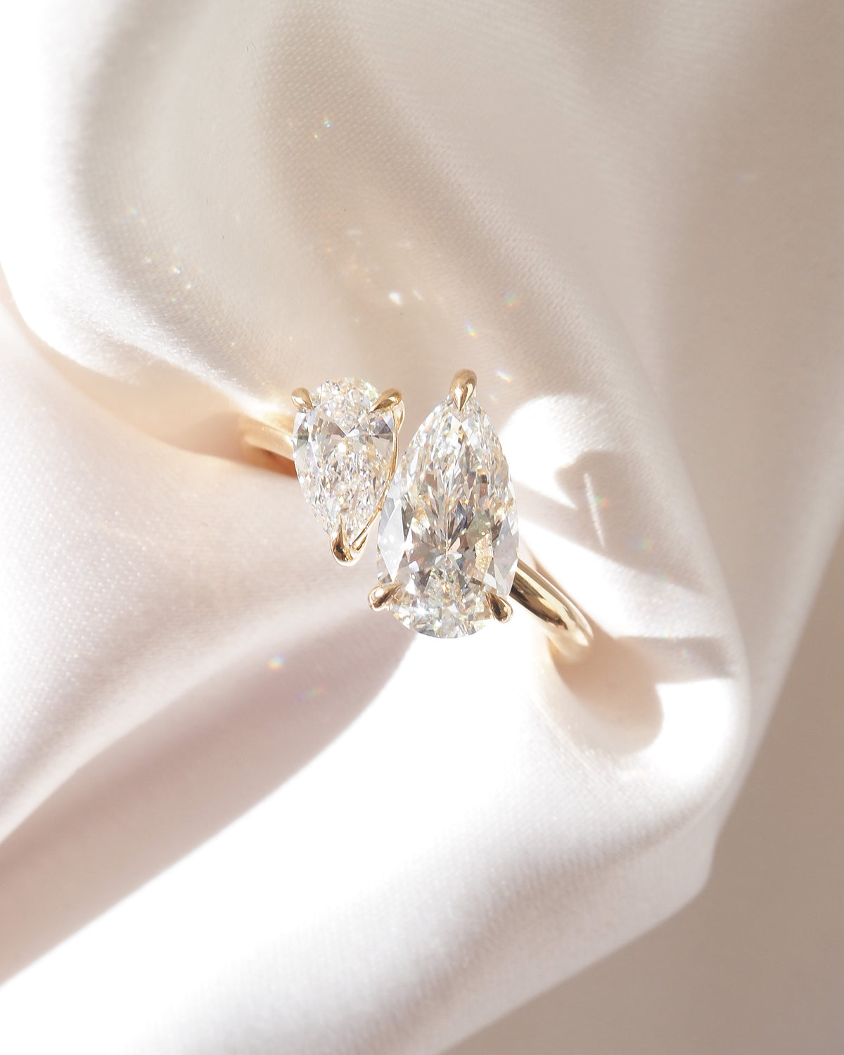 Nouve Duet™ | 2ct Pear Lab Grown Diamond Engagement Ring