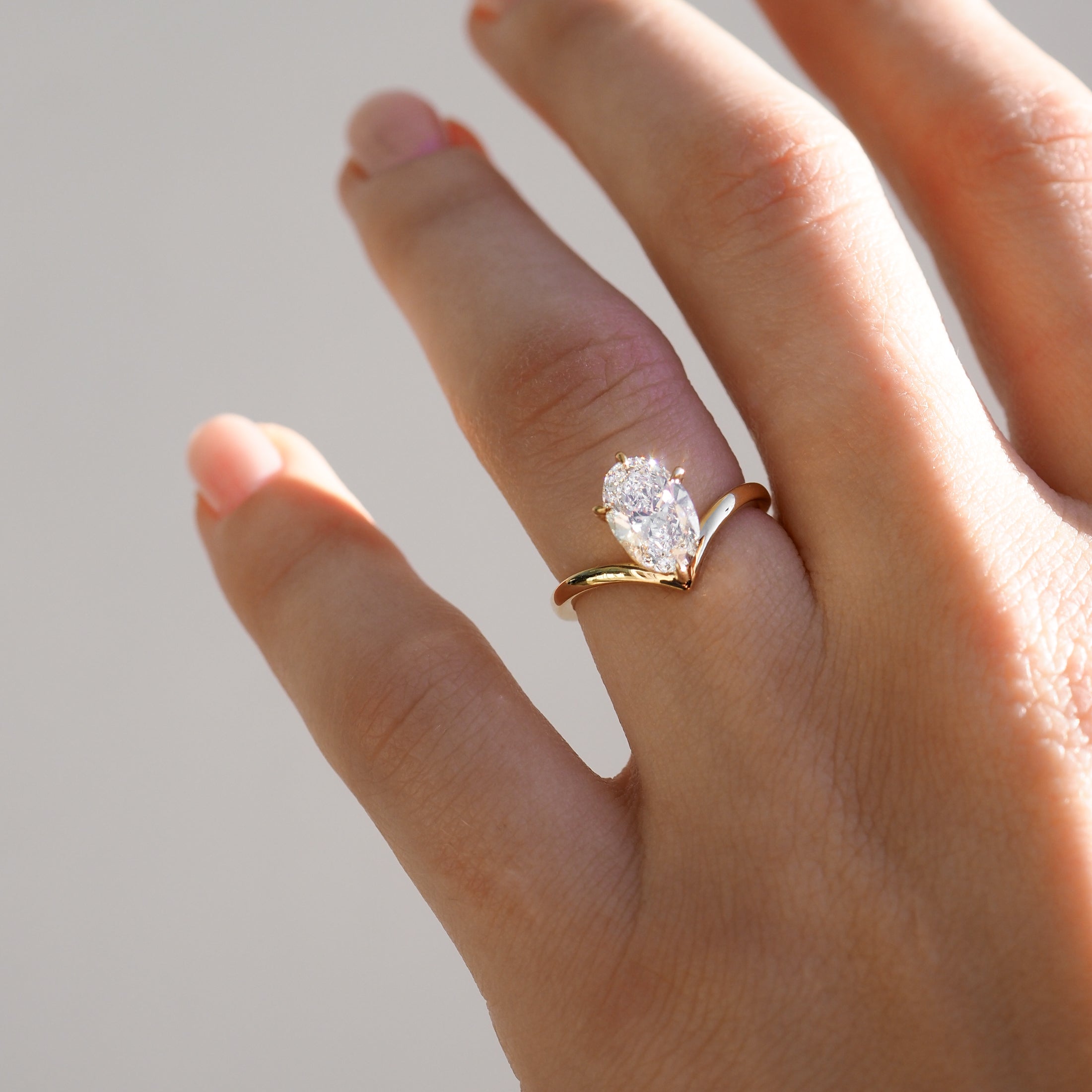 Ora | 2ct Oval Wishbone Solitaire Ring
