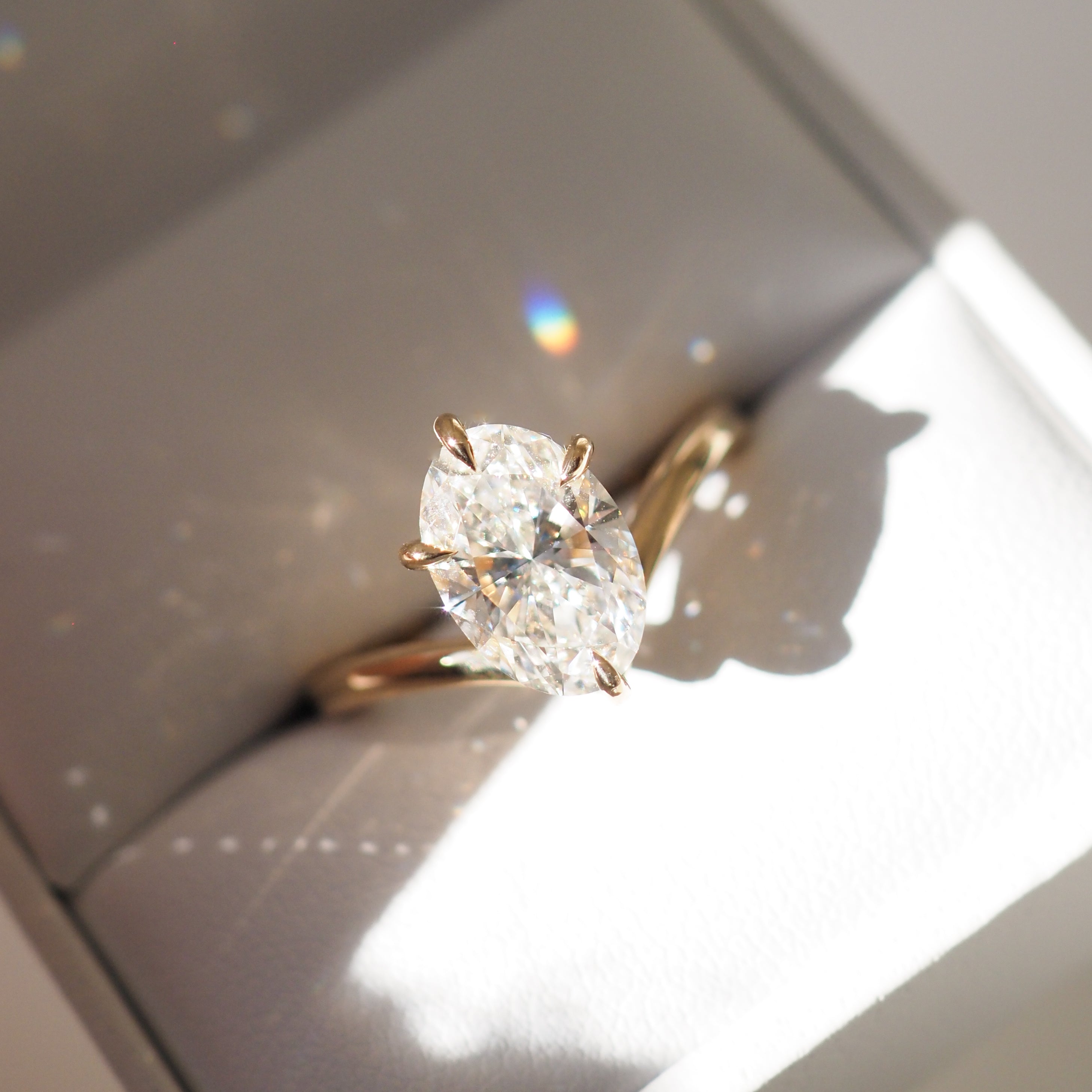 Ora | 2ct Oval Wishbone Solitaire Ring
