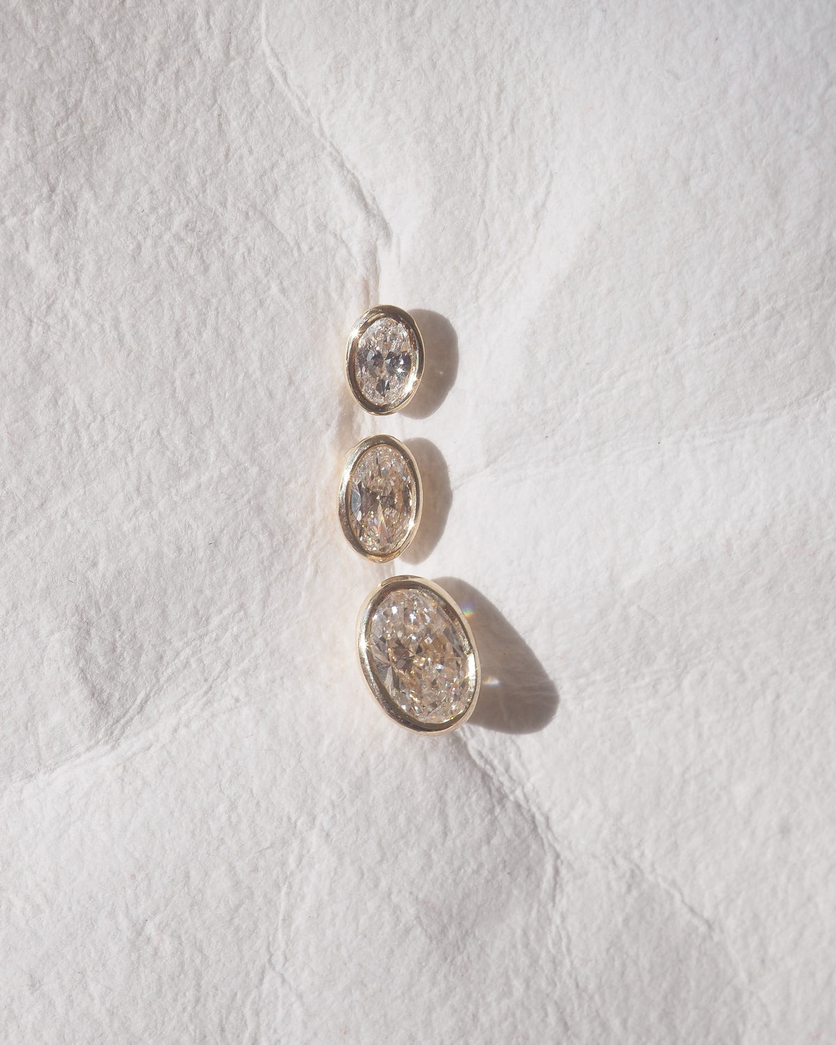 Oval Bezel Studs | Oval Lab-Grown Diamond Earrings