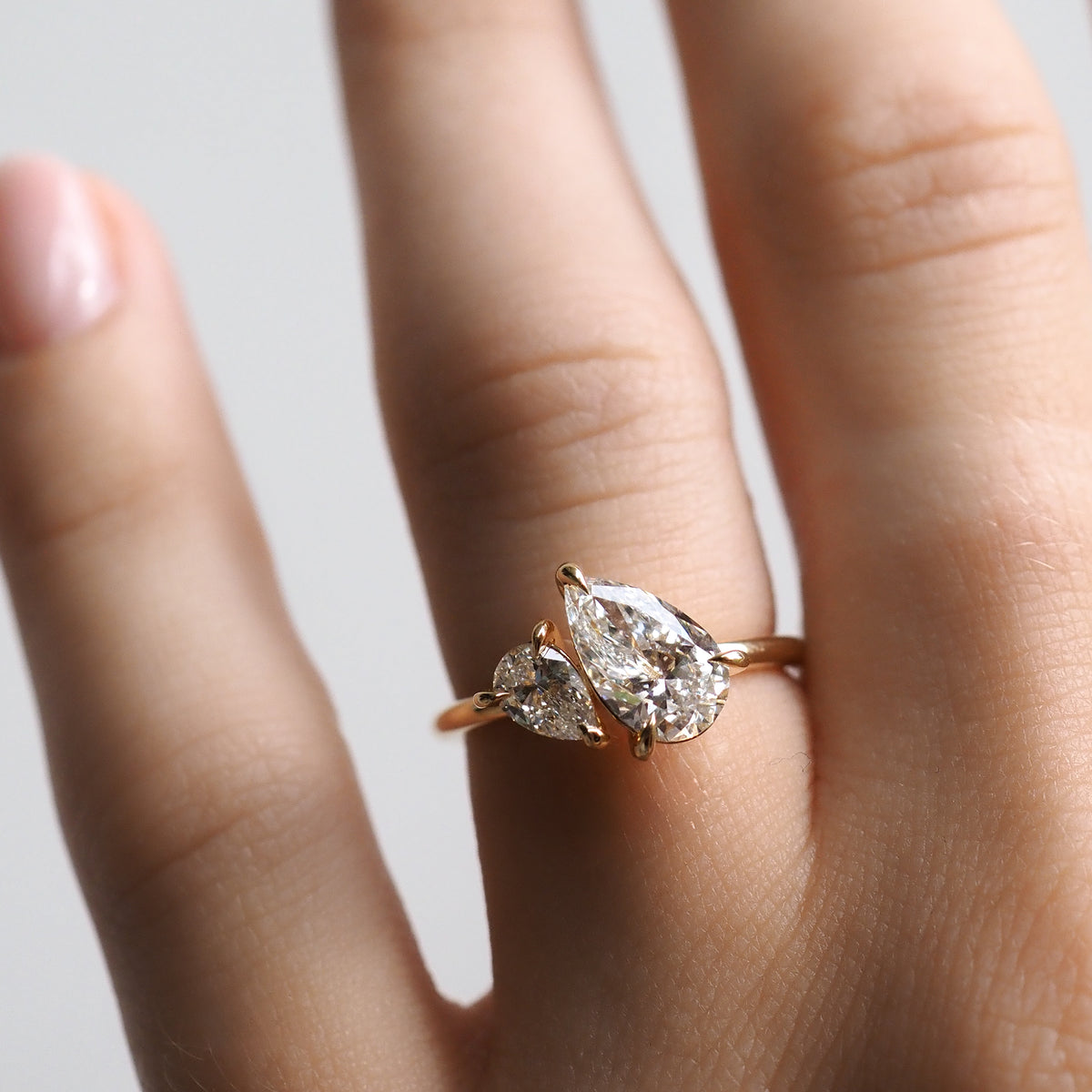 Duet Rings Duet™ | Pear Lab-Grown Diamond Engagement Ring – Kate & Kole