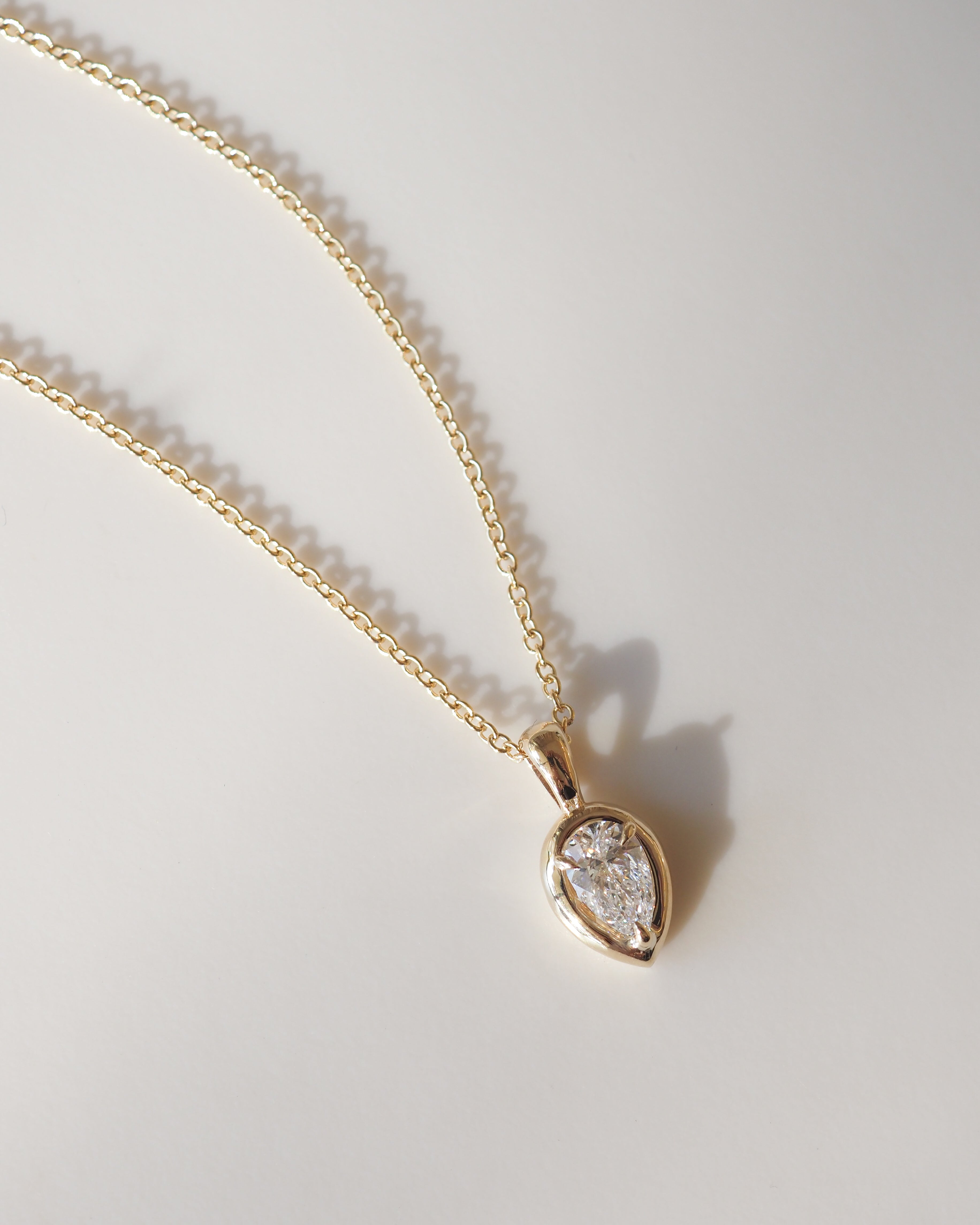 Pear Doughnut Pendant | 0.75ct Pear Lab-Grown Diamond Necklace