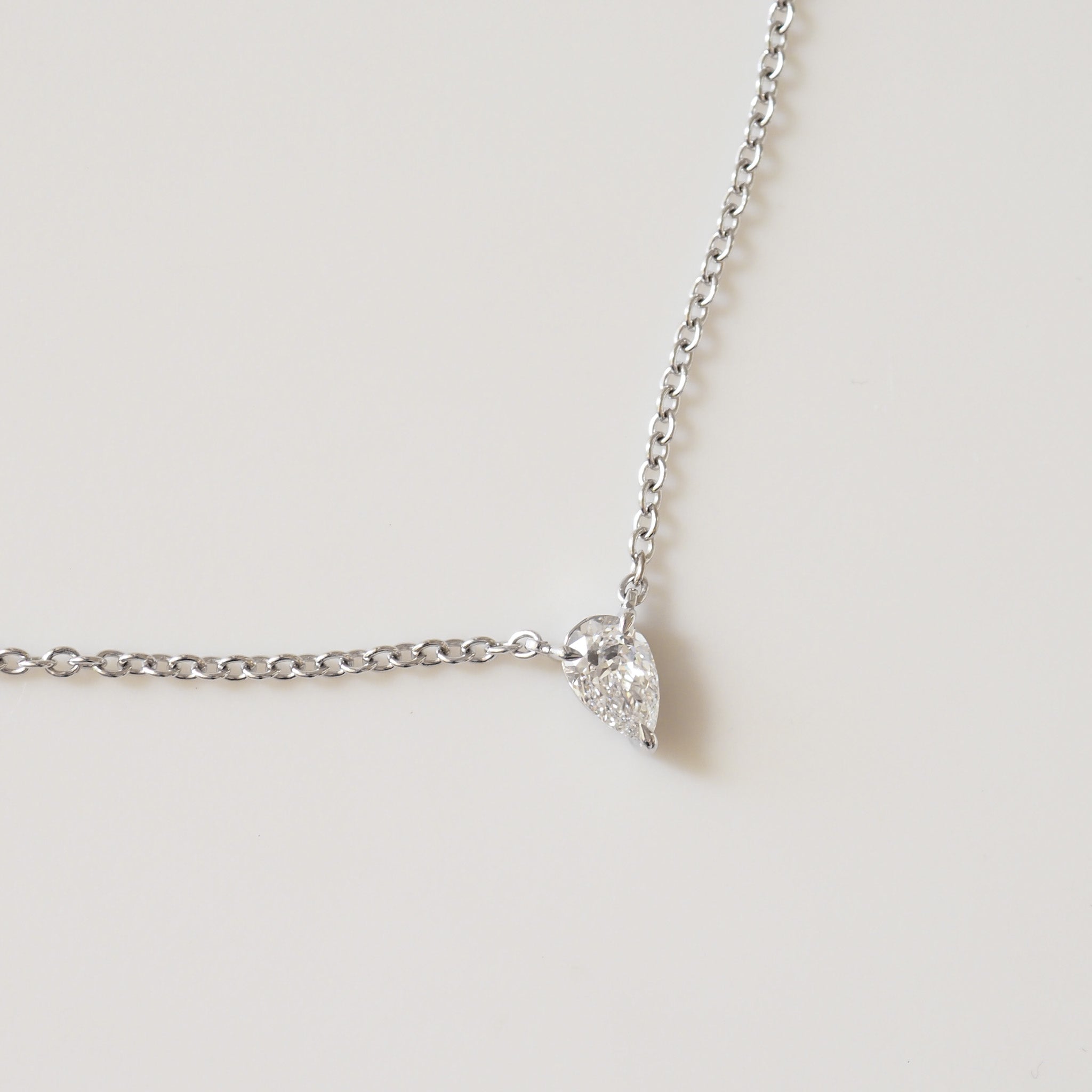 Pear Diamond Necklace | 0.5ct Pear Lab-Grown Diamond