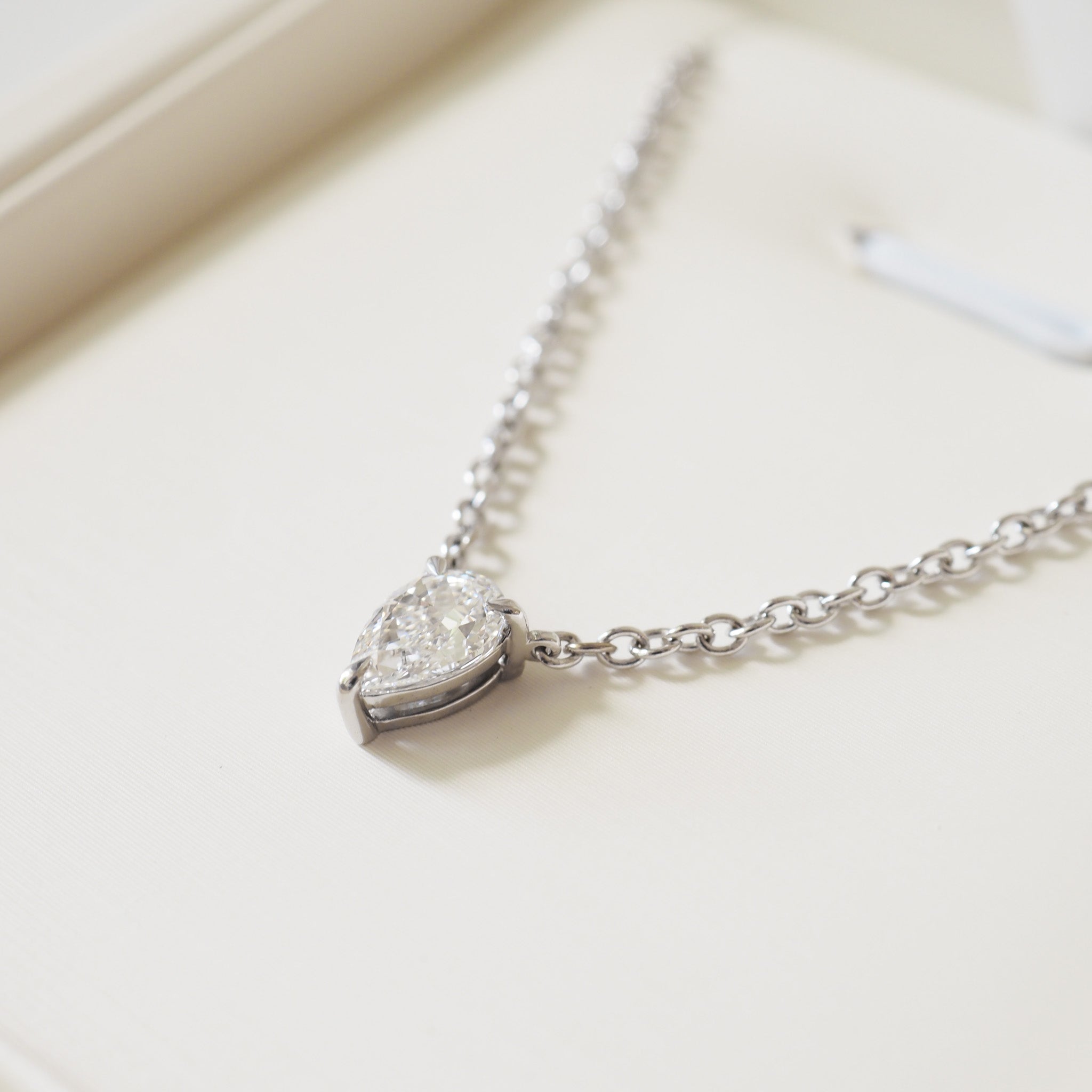 Pear Diamond Necklace | 0.5ct Pear Lab-Grown Diamond