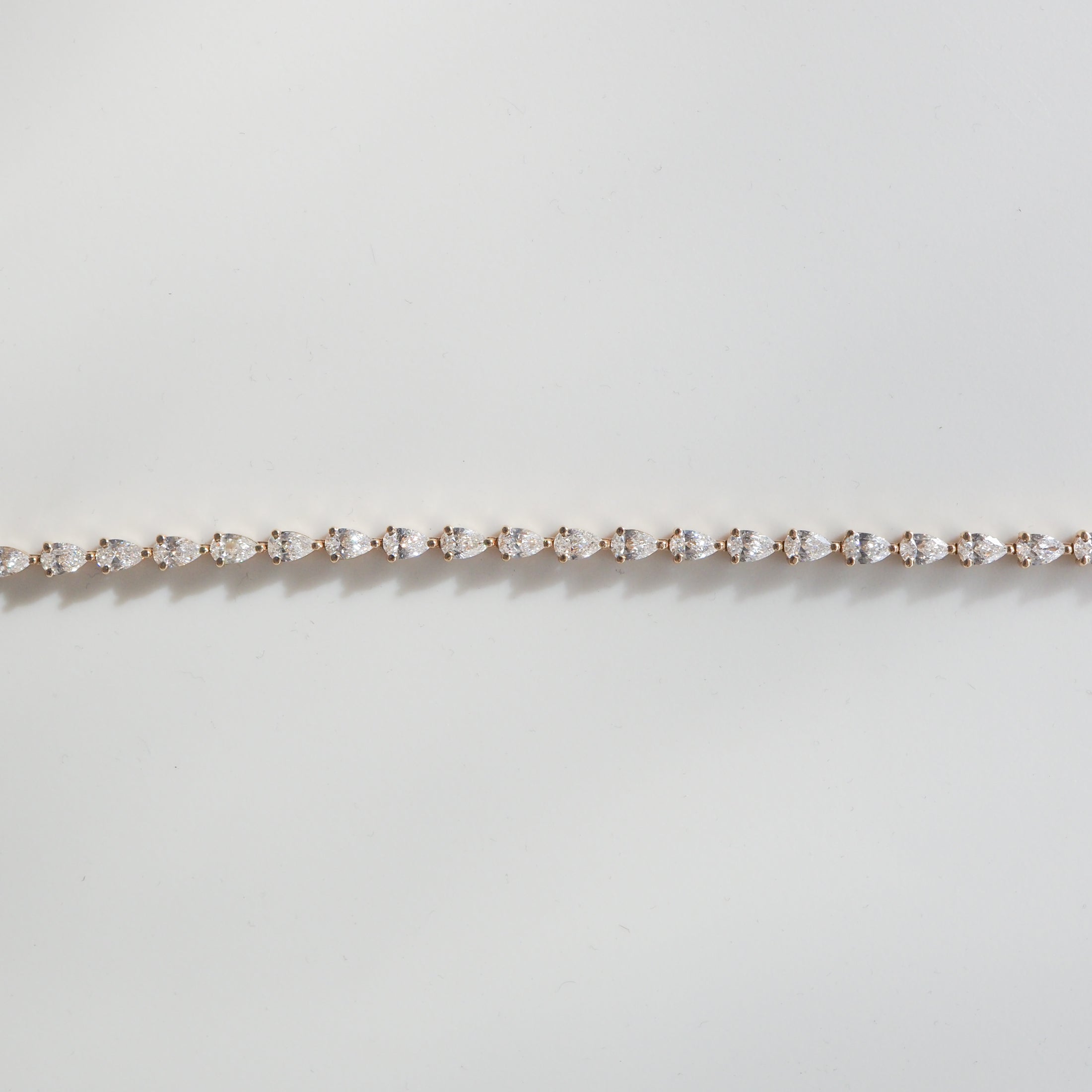 Pear Lab-Grown Diamond Tennis Bracelet