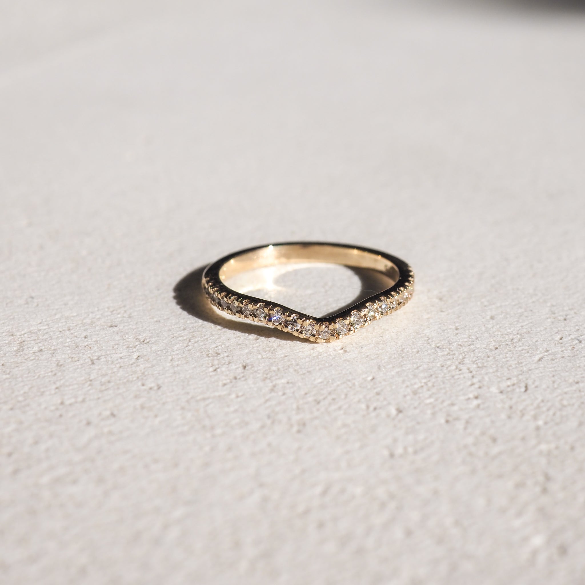 Archive — Pia | Slightly Curved Diamond Ring | Size M