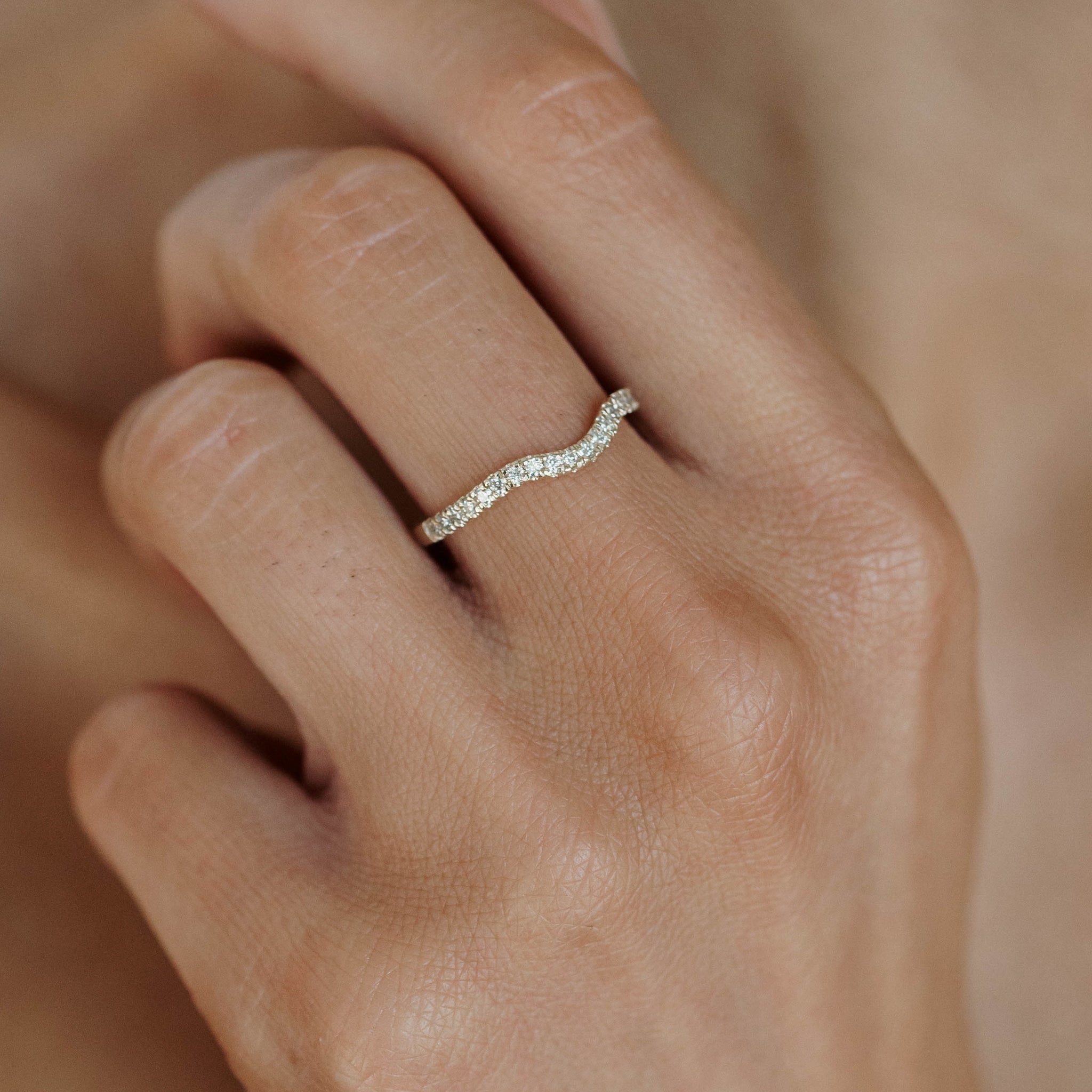 Archive — Pia | Slightly Curved Diamond Ring | Size M