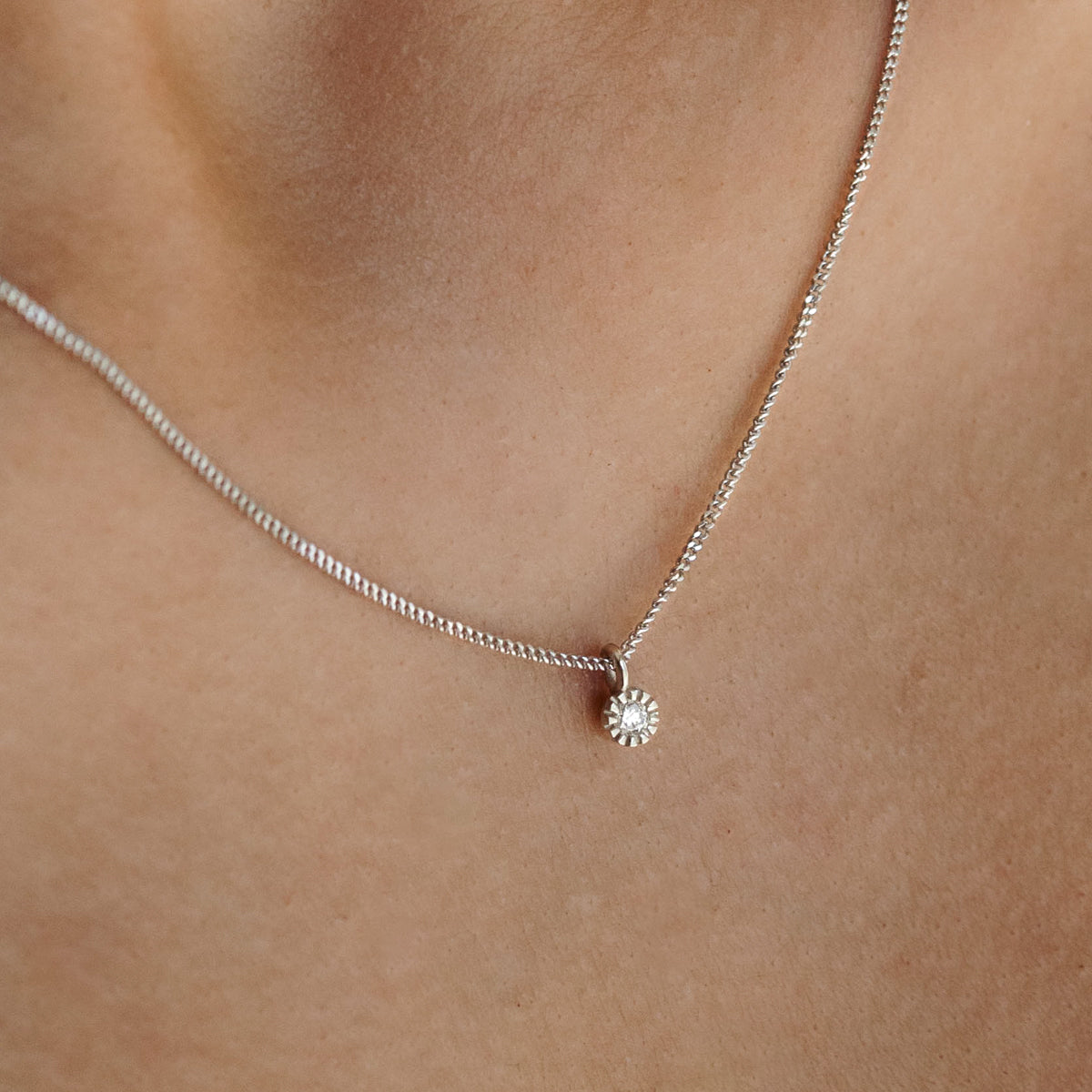 Archive — Scallop Set Birthstone Necklace