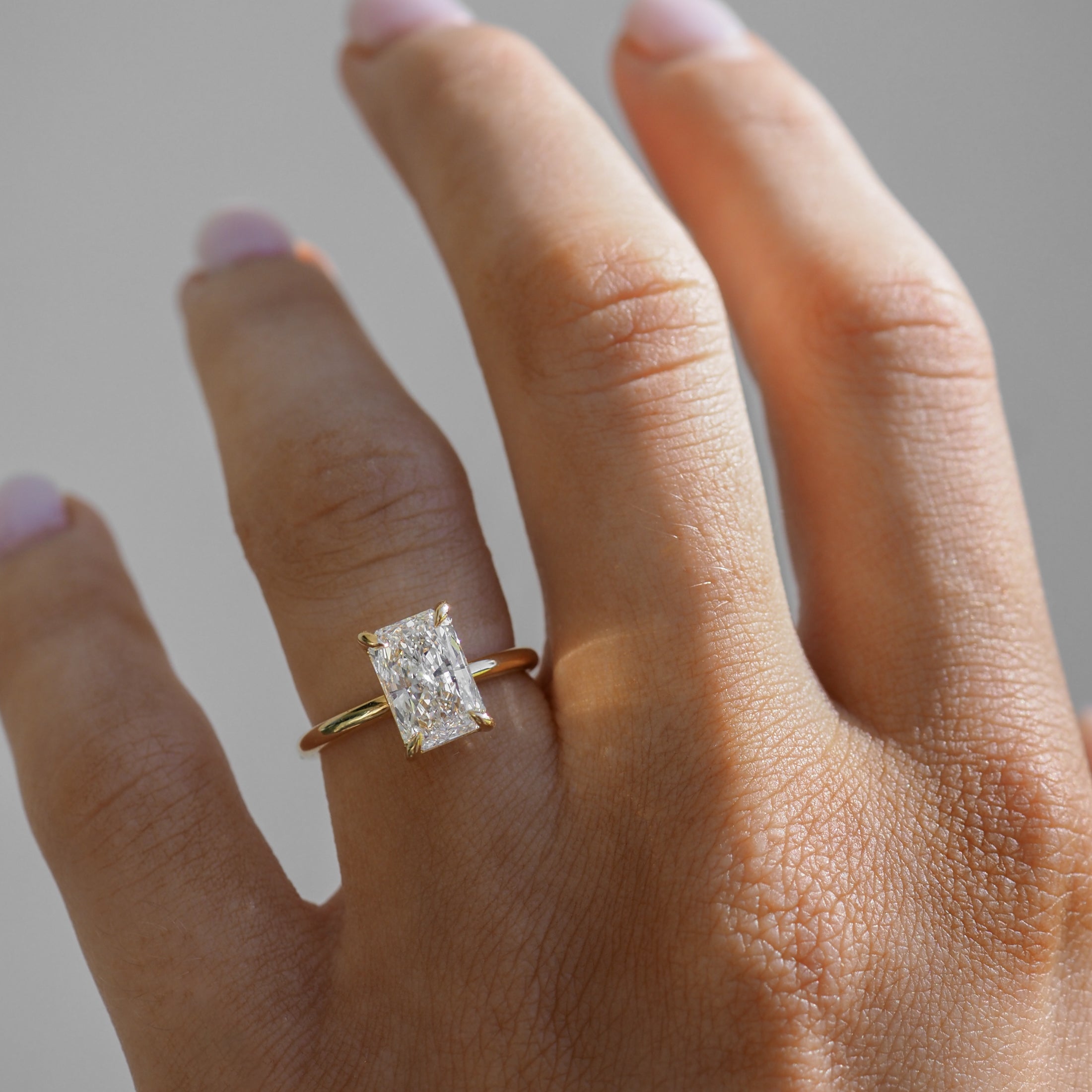 Rhea | 2ct Radiant Solitaire Lab-Grown Diamond Engagement Ring