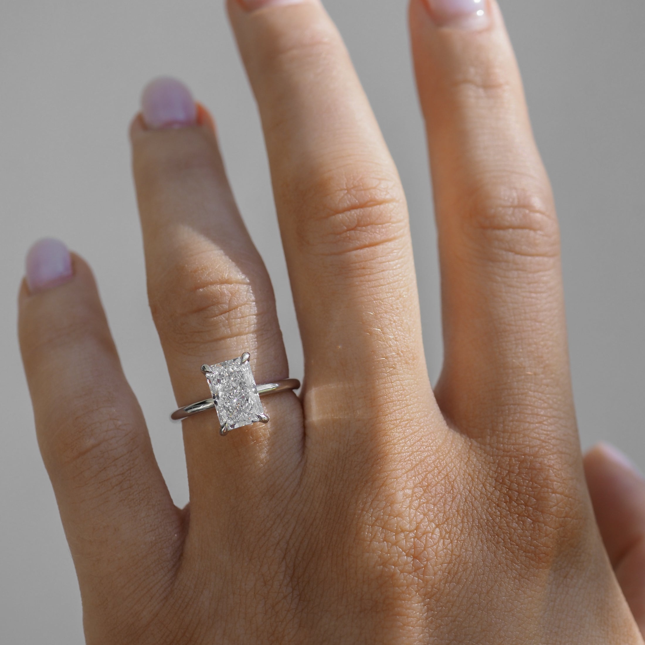 Rhea | 2ct Radiant Solitaire Lab-Grown Diamond Engagement Ring