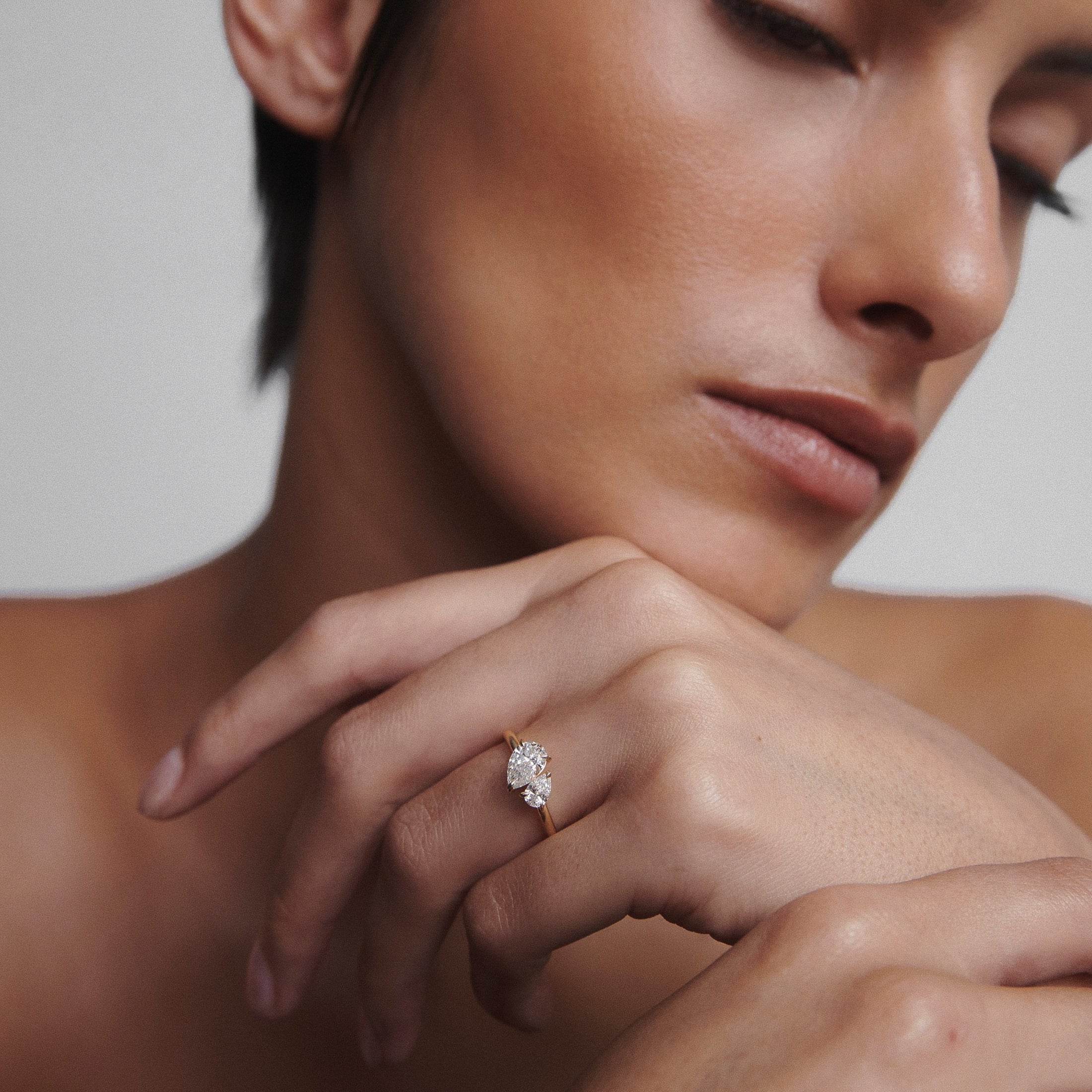 Duet | 2ct Pear Duet Lab-Grown Diamond Engagement Ring