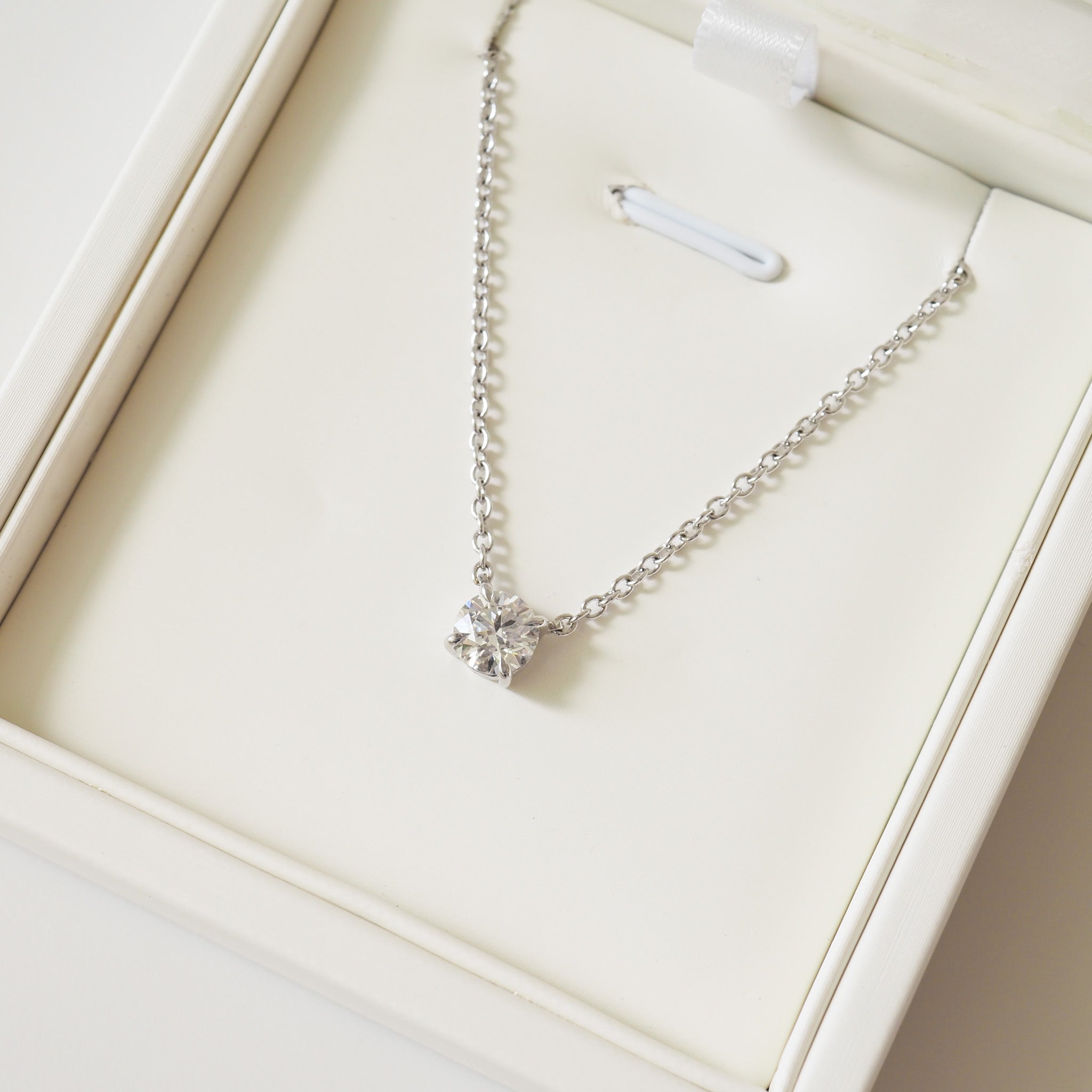 Round Diamond Necklace | 0.75ct Round Lab-Grown Diamond