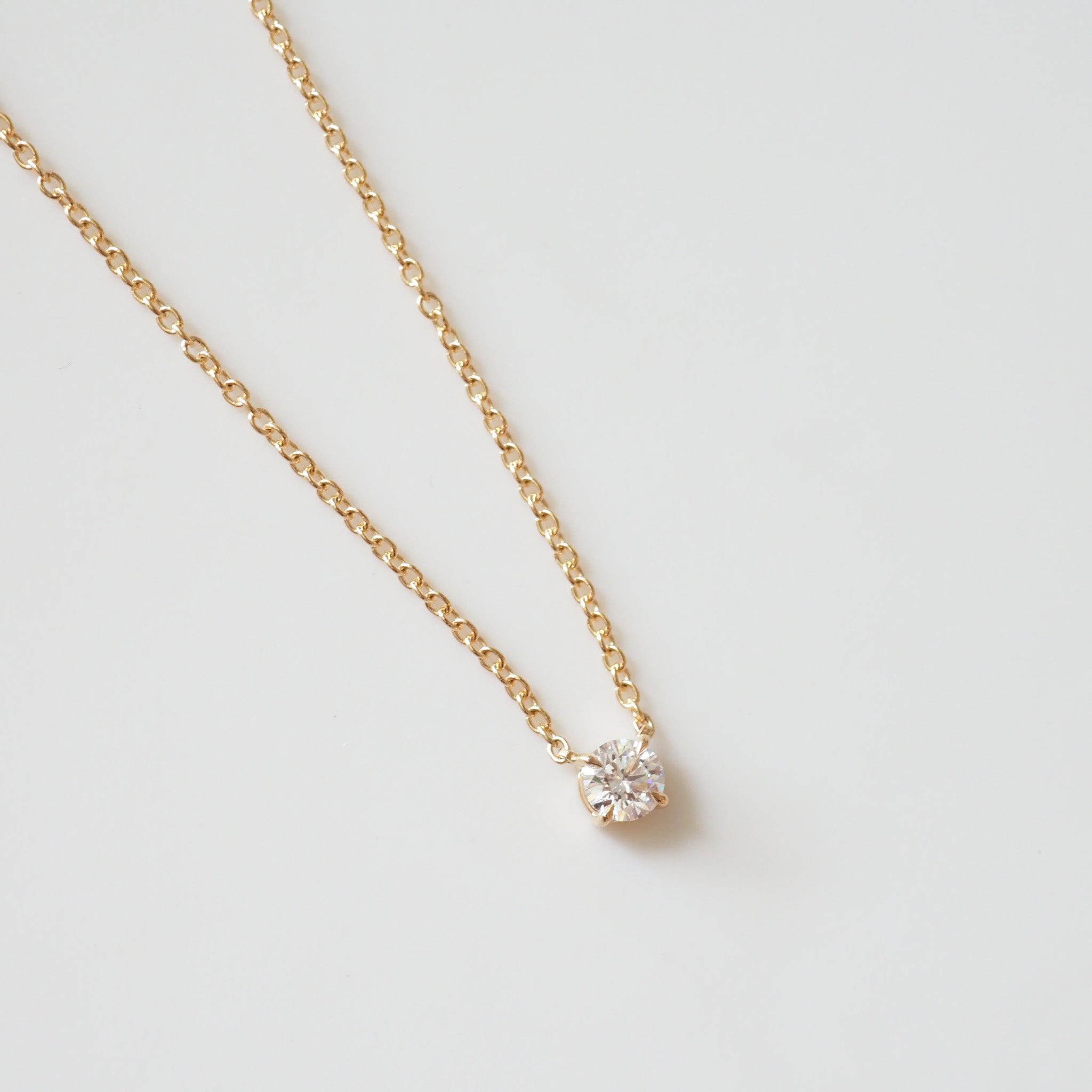 Round Diamond Necklace | 0.25ct Round Lab-Grown Diamond