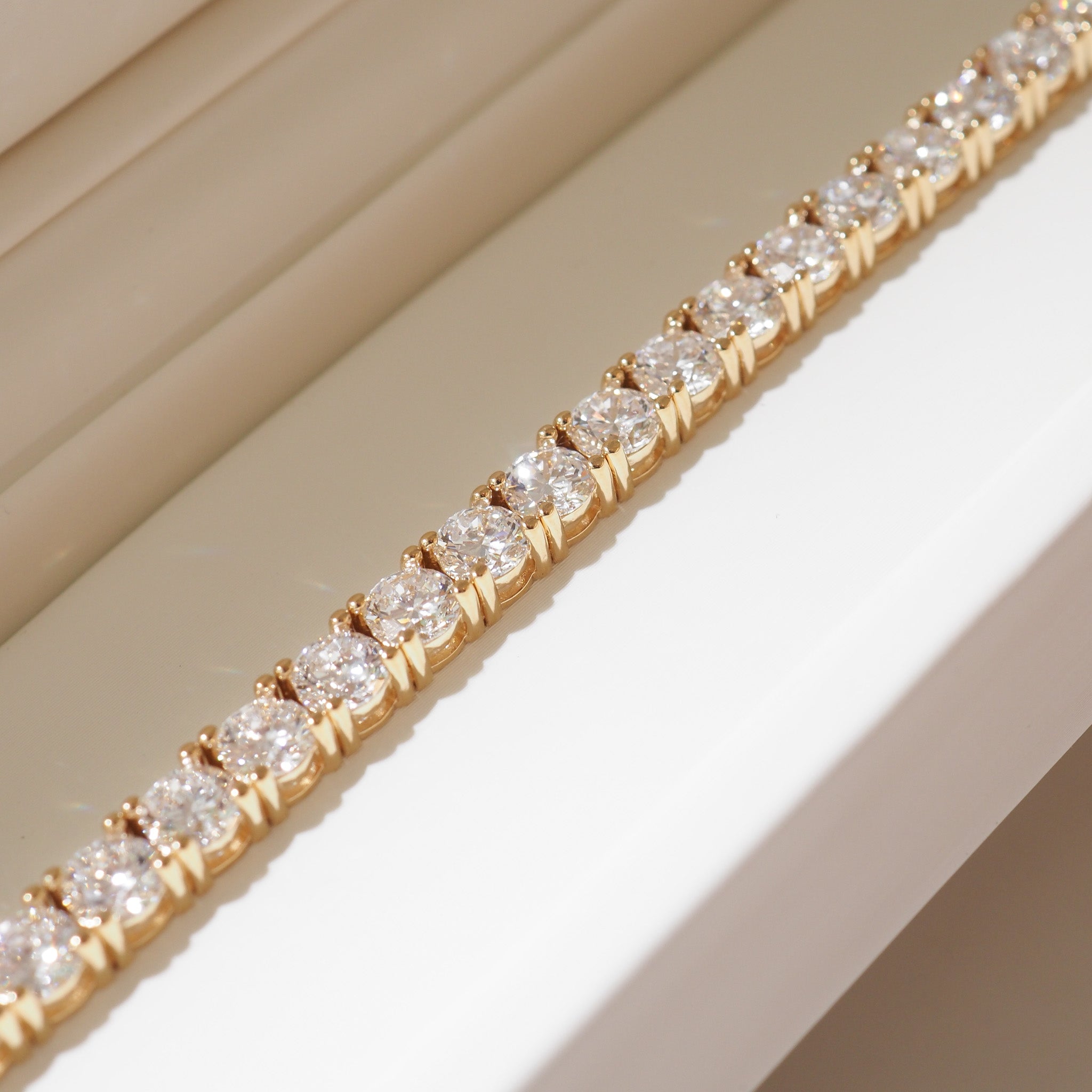 Tennis Bracelet | 14.7ct Yellow Gold Lab Grown Diamond Bracelet
