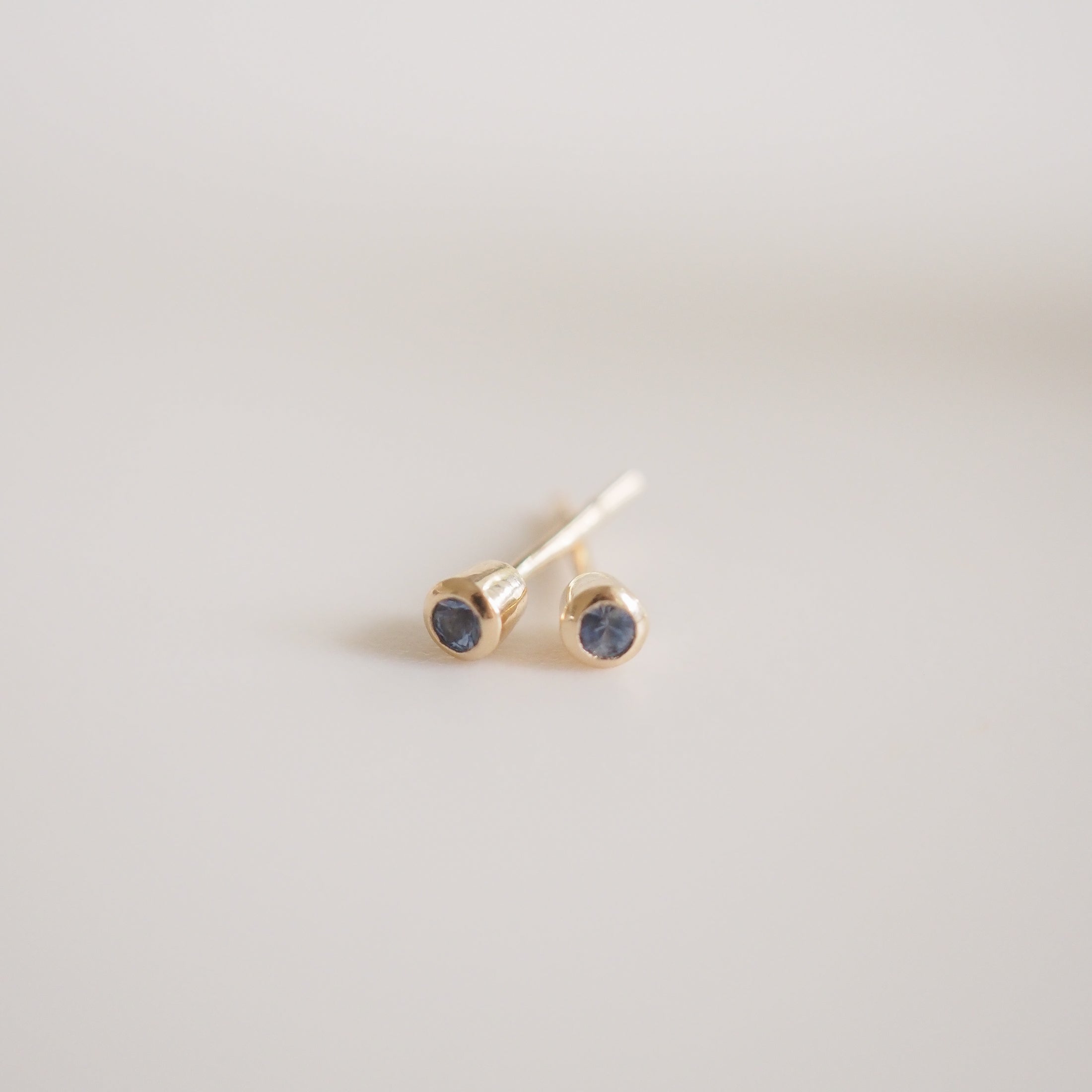 Bezel Studs | Archive Birthstone Earrings