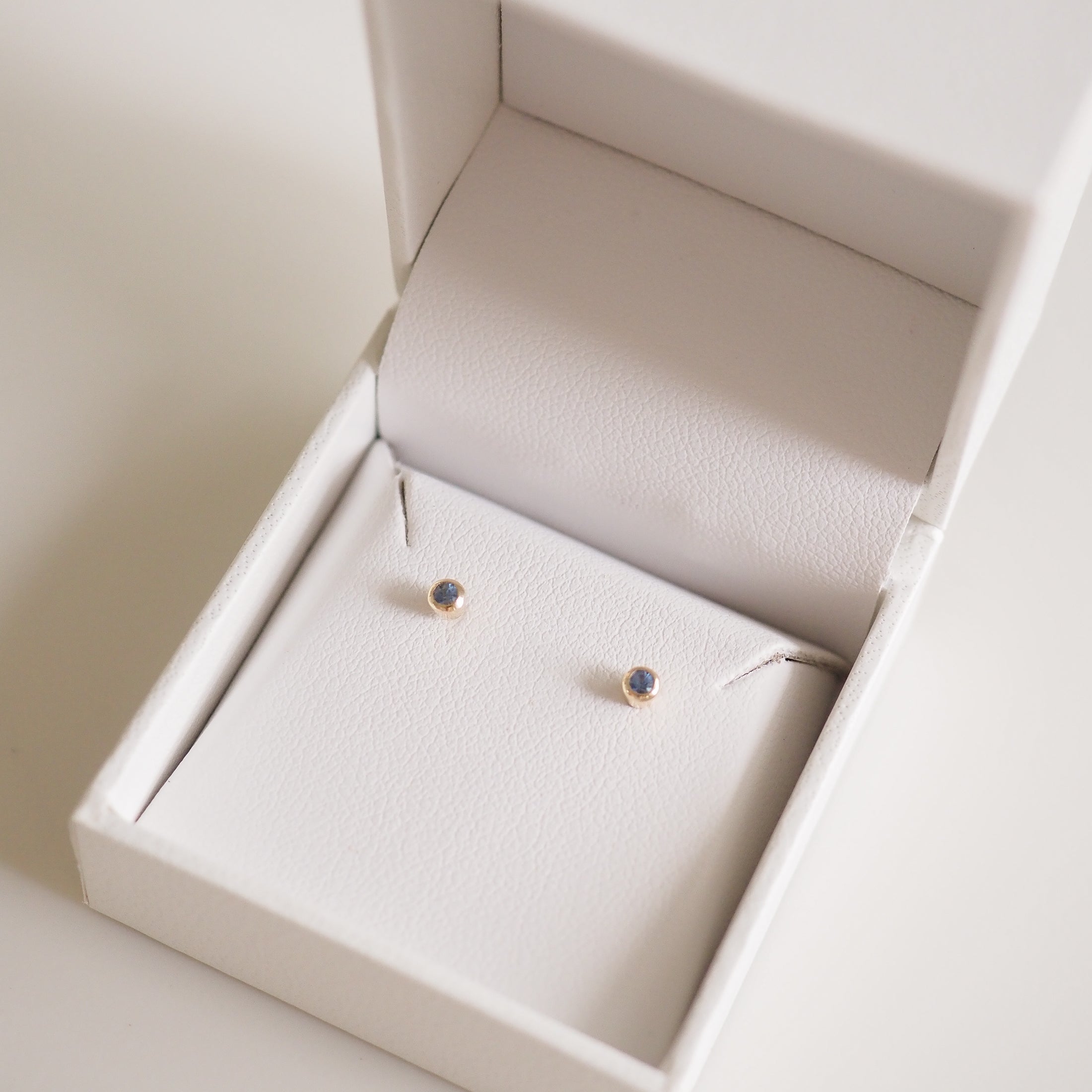 Bezel Studs | Archive Birthstone Earrings