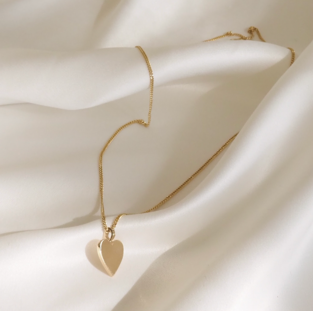 Engravable Heart Necklace | 9ct Yellow Gold Pendant with Optional Hand Engraving