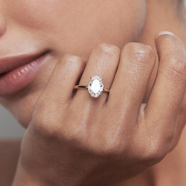 Clara Oval Solitaire Lab-Grown Diamond Engagement Ring