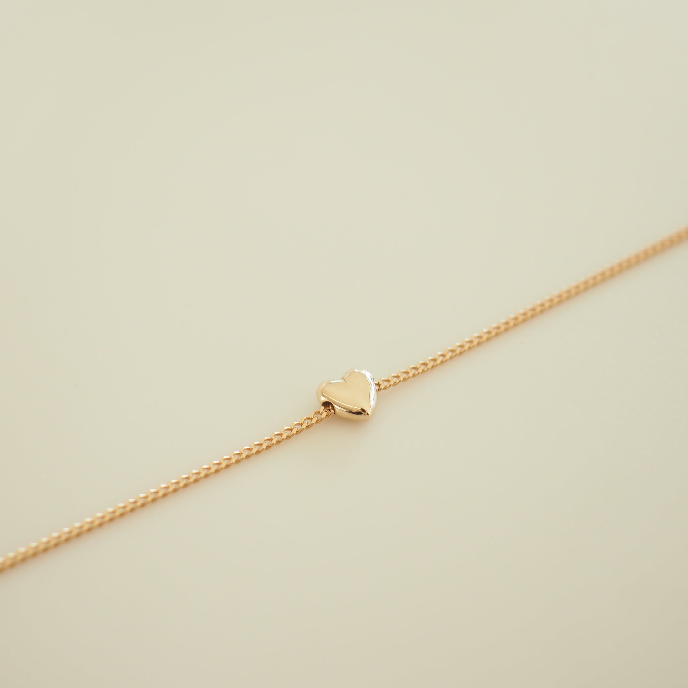Puffed Heart Bracelet | Sliding Charm Bracelet