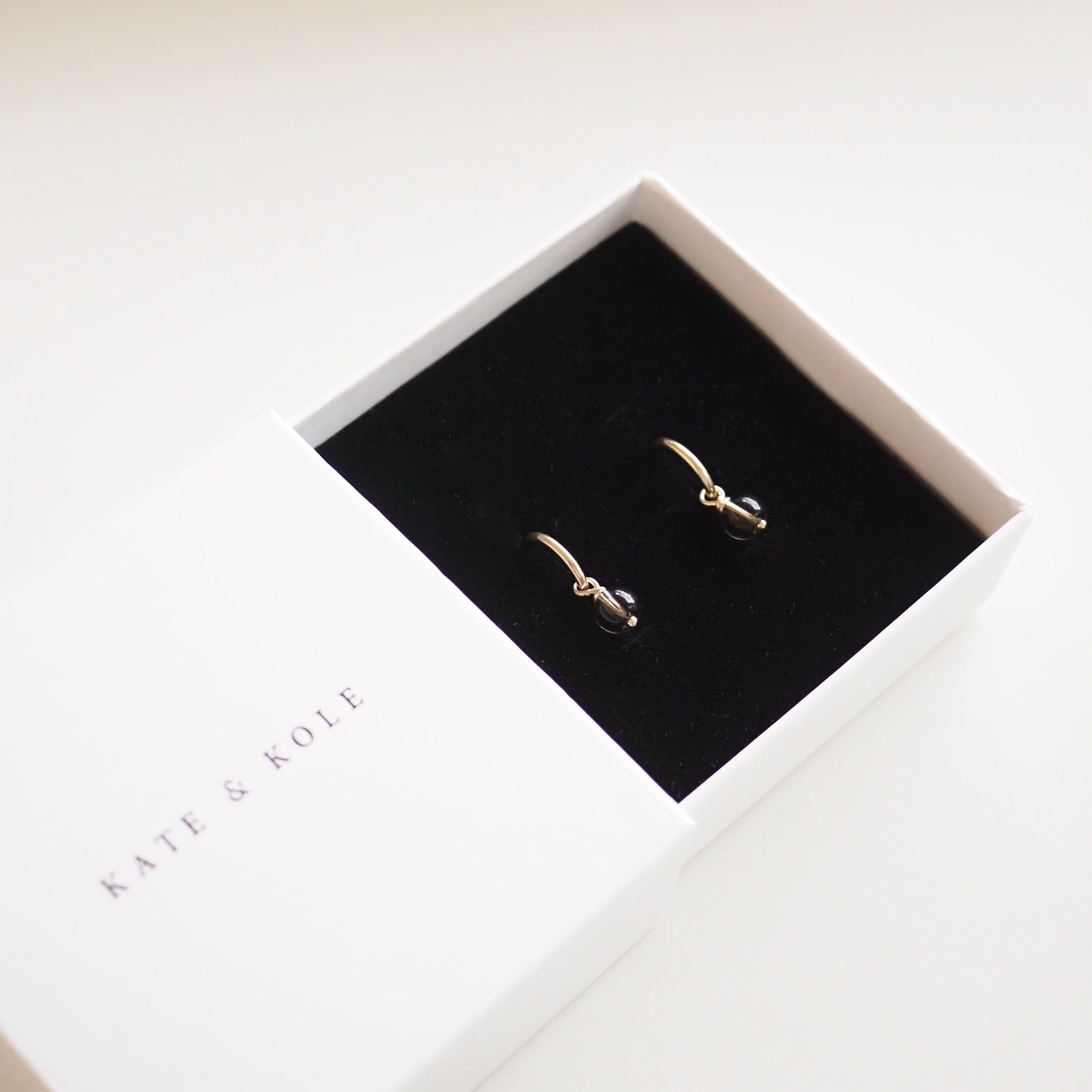 Tiny Quartz Hoops