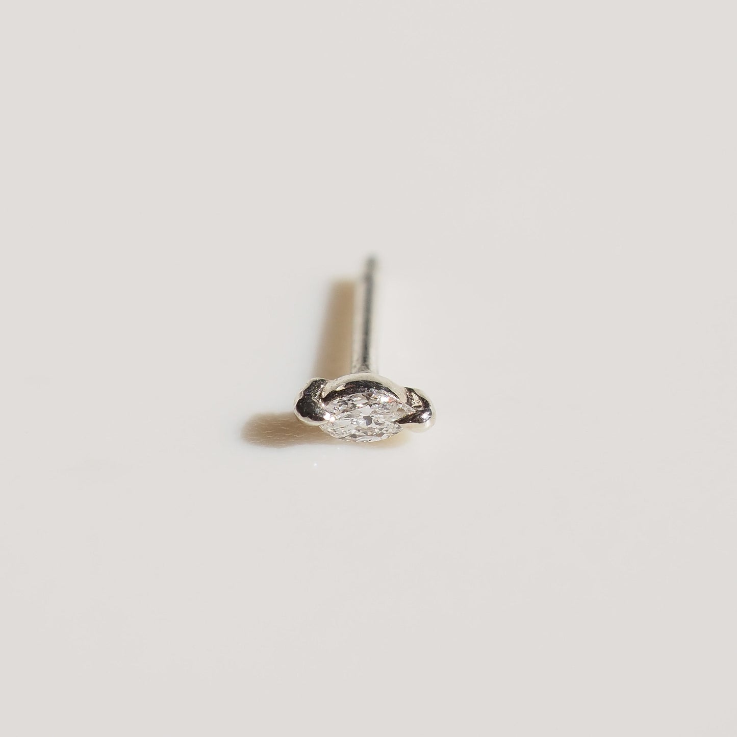 Tiny Diamond Marquise single stud