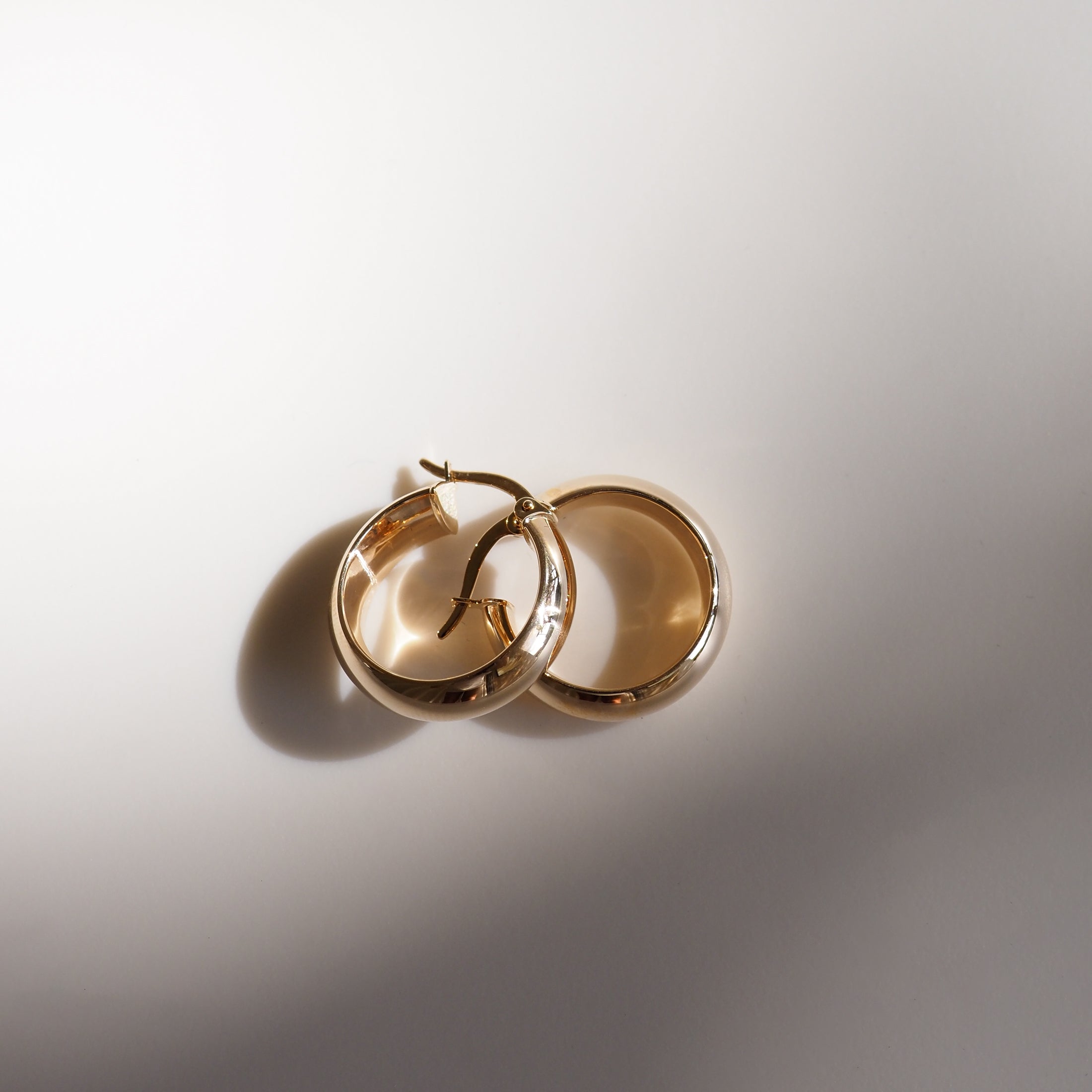 Wide Hoops | Archive Lightweight Gold Earrings