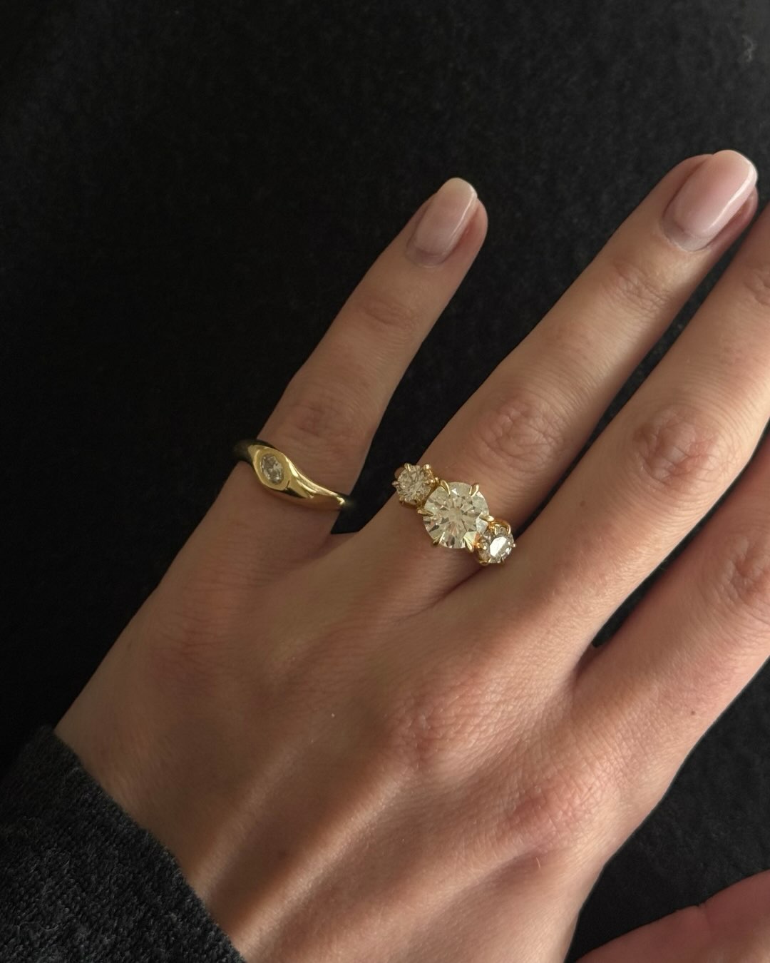 Mini Riva Signet | Oval Lab-Grown Diamond Ring [text overlay: 0.25ct Pictured]