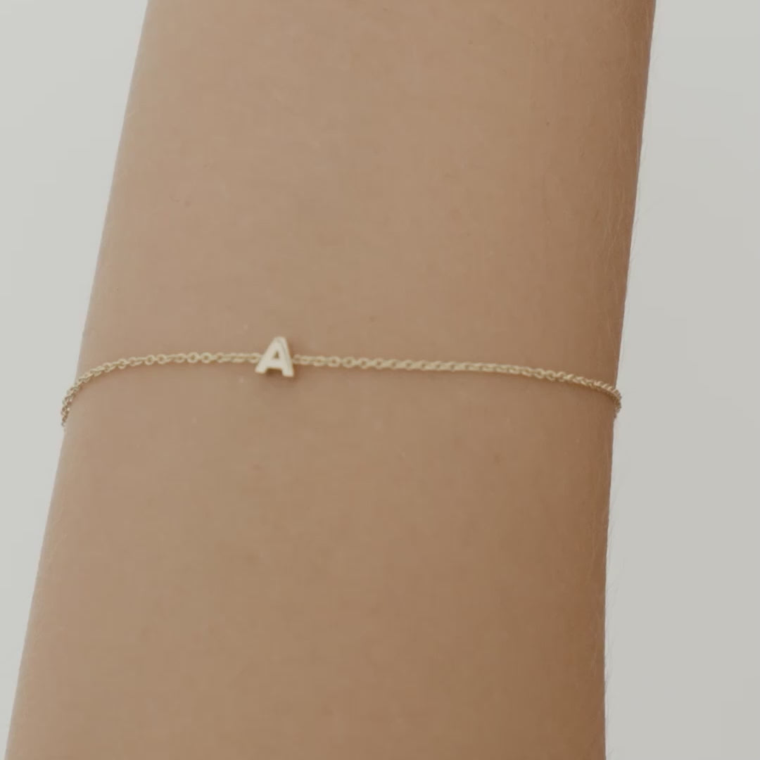 Tiny Letter Charm Bracelet – Kate & Kole