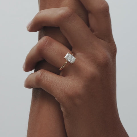 Rhea Radiant Lab Grown Diamond Engagement Ring Kate Kole