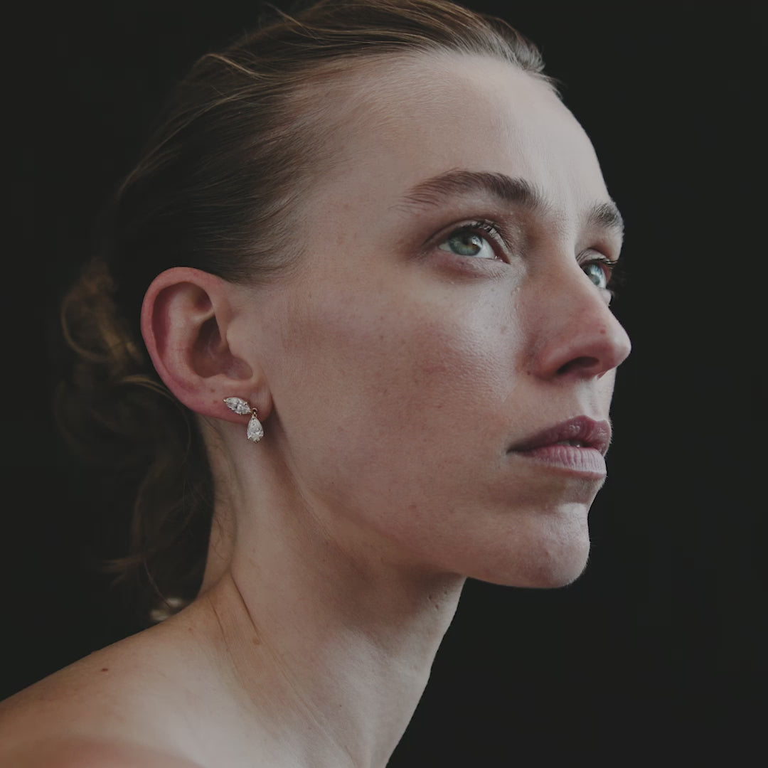 Toi et Moi Pear & Marquise Lab-Grown Diamond Earrings 
