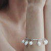 Hand-made Baroque Freshwater Pearl Jewellery: Video of our model wearing our beautiful sterling silver baroque pearl link bracelet with a fob closure