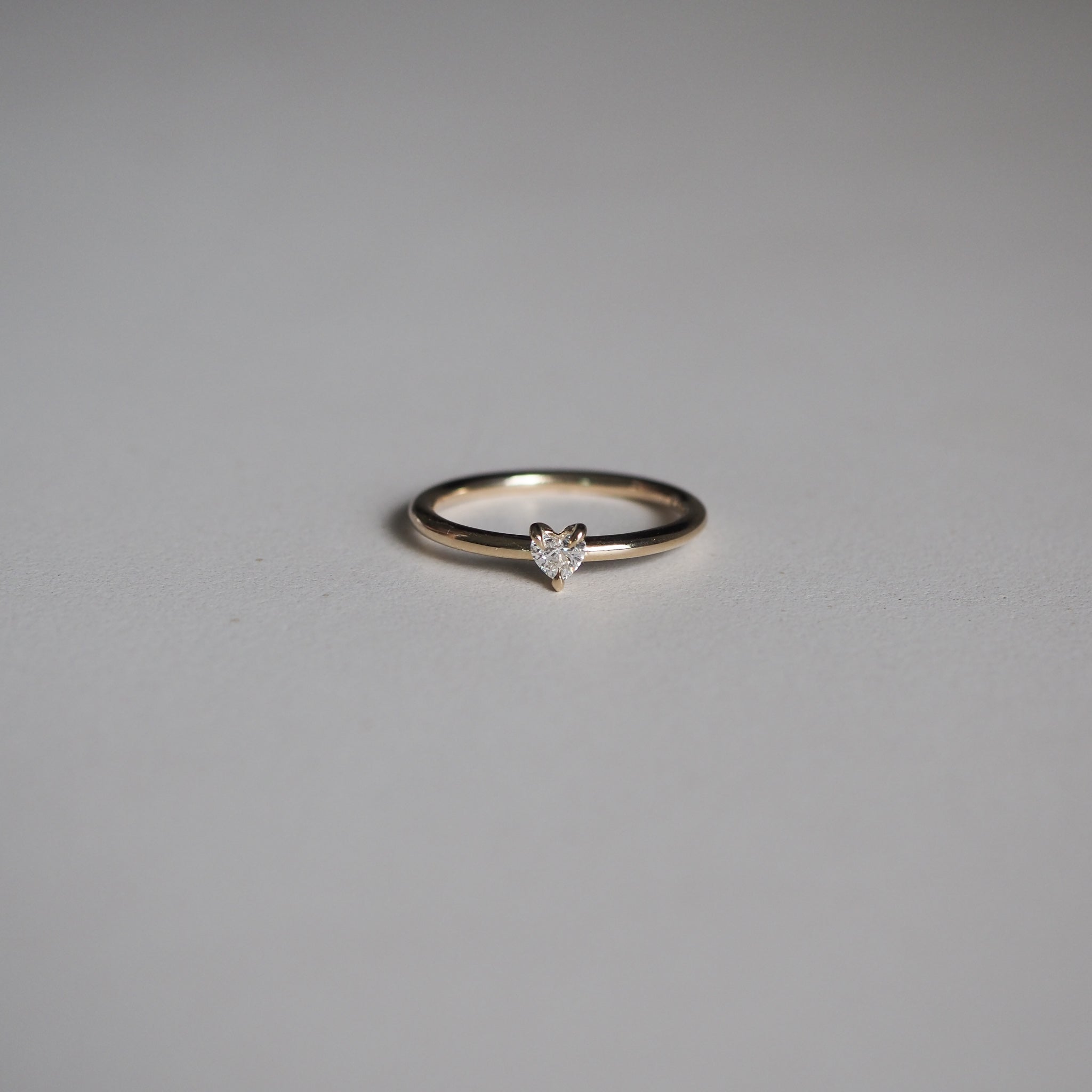 Tiny Heart Diamond Ring